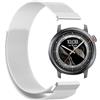 GIOPUEY 22mm Cinturini Magnetica Compatibile con Kospet Orb, Cinturino in Acciaio Inossidabile Intrecciato [Magnetico] - Silver