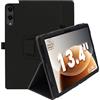 ELYCO Custodia Compatibile con TECLAST T65 13.4 Pollici, Nero | Sottile Leggero Cover con Supporto per Matita e Cinturino, Custodia in PU Case con Multi-Angolo Regolabili