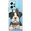 ms móvil shop Movilshop Custodia per [ Xiaomi Redmi Note 12 4G ] Disegno Animali domestici [ Cagnolino King ] in silicone flessibile trasparente Custodia Case Cover Gel per Smartphone.