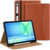 MoKo Cover per Samsug Galaxy Tab S10 Lite/S10 FE/S9 FE/S9 10.9/11 Pollici | Pelle PU Cover per Samsung Tablet (2025/2023), con Portapenna, Cinturino da Mano & Tasca Frontale, Marrone