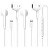Dairle 2 auricolari con cavo, [MFi certificati] Auricolari in-ear Lightning compatibili con iPhone 7/8/X/11/12/13/14 Ipad