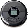 Lenco CD-340BK Lettore CD Musica Portatile, Walkman CD, Discman con Bluetooth, lettore CD/MP3, altoparlante stereo integrato, ricaricabile, anti-shock, riproduzione USB