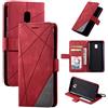 QiongniAN Custodia per Samsung Galaxy J7 2017,Custodia per Samsung SM-J730F/DS Galaxy J7 2017 / SM-J730FM/DS SM-J730K / SM-J730G/DS Galaxy J7 PRO 2017 / SM-J730GM/DS Custodia Cover Case Red