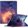 FINTIE Custodia per Nuovo iPad Air 10,5 (3ª Gen) 2019 / iPad PRO 10,5 2017 con Pencil Holder - Girevole 360 Gradi di Rotazione Cover Protettiva Case con Auto Sveglia/Sonno, Galaxy