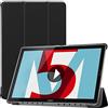 ebestStar - Cover per Huawei MediaPad M5 10.8, Custodia Protezione Flip Magnetica, Slim Case Sottile Pelle PU, Nero