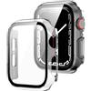 Generic Custodia protettiva rigida in PC, compatibile con Apple Watch taglie 40/41/42/44/45/46 mm, include pellicola protettiva, adatta per iWatch Series SE 4 5 6 7 8 10 11 Ultra. (trasparente, serie 4/5/6/SE