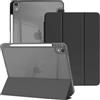 YeaQuelior Custodia per iPad Air 11 M4/M3/M2 & iPad Air 5a/4a Gen, Nero | Trasparente Antiurto con Supporto con Portapenna
