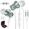 AIAUXAI Cuffie USB C per iPhone 17 16 15 Microfono Controllo Volume Ciano | Cuffie con Filo per OPPO per Xiaomi, Auricolari Tipo C in Ear per Samsung Galaxy S26 Ultra S25 S24 S23 S22 A56 A16 A17 Laptop