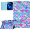 CASAFUNY Custodia per Samsung Galaxy Tab A6 10.1'' 2016 SM-T580/T585 Custodia Protettiva Magnetica Cover con TPU Copertura per Samsung Galaxy Tab A 10.1 2016, squame di pesce