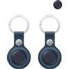Generic Confezione da 2 custodie protettive per localizzatore anti-perdita Motorola con portachiavi in PU, custodia resistente ed elegante, impermeabile, anti-caduta, blu