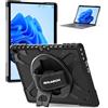 BRAECN Cover per Microsoft Surface Pro 12th(2026)/ 11 / Pro 10 / Pro 9-13 | Antiurto Robusto Custodia con Supporto Girevole a 360°, Cinghia a Mano, Nero