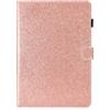Generico DayQiQiPu Custodia per Huawei MediaPad T5 AGS2-W09/W19/L03/L09 (10,1 Pollici) in Pelle PU con Supporto Motivo Brillante Cover Flip Folio Copertura con Portafoglio e Auto Sleep/Wake Oro Rosa