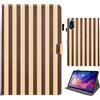 Bemoloon PU Tablet Cover per Xiaomi Redmi Pad 2 11 2025 - Colori Vibranti & Design alla Moda, Anti-Graffio, Sblocco/Standby Automatico, Strisce Marroni