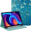 HGWALP Custodia protettiva per iPad (A16) 11a generazione 11 (2025) e iPad 10a generazione 10,9 (2022), supporto di visualizzazione multi-angolo con portapenne e tasca, fiore di albicocca