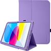 TECHGEAR Custodia in pelle per iPad 10 Generazione 2022, 10.9, Custodia Rigida Sottile di Alta Qualità in PU Pelle con Supporto e Cinturino a Mano e funzione Auto Sveglia/Sonno