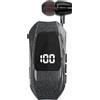 Phyachelo Auricolari fili retrattili Business Lavalier, display digitale a LED, adatti per allenamento , guida,