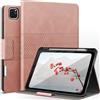 AUAUA Custodia per iPad Pro 11 2022/2021/2020/2018 - con portapenne Apple in Pelle PU, Funzione Sleep/Wake, Smart Cover per iPad Pro 11, 3rd/2nd/1st Generation (Pink)
