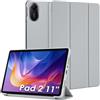 Bighan Custodia Compatibile per Xiaomi Redmi Pad 2 11 Pollici, Sottile Smart Folio Supporto Trifold Tablet Custodia Compatibile per Redmi Pad 2 11'', Grigio