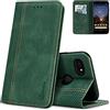 AKABEILA Cover per Google Pixel 3A Pelle Custodia per Google Pixel 3A Cover Flip Portafoglio Magnetica Stand Covers Frosted Porta Telefono Verde
