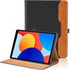 Oduio Custodia per Xiaomi Redmi Pad SE 8.7 2024 Pelle Tablet Case, Multi-Angli Supporto Pieghevole Cover Protettiva con Tasca, Nero