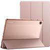 JETech Custodia per Samsung Galaxy Tab A9 Plus 11, Oro Rosa | Cover Retro Traslucido Sottile, Supporto Tri-Pieghevole, Auto Svegliati/Sonno, Antiurto