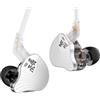 EZ EAR KBEAR NZ02 - Auricolari da gioco, driver a doppio magnete da 10 mm, monitor surround 3D, cuffie da gioco cablate a bassa latenza per PC/PS5/Switch/Mobile/FPS (Argento, senza microfono)