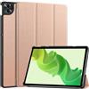Kepuch Custer Cover per Realme Pad 2 11.5,PU-Pelle Case Custodia - Rosso Oro