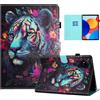 Auslbin Colorata PU Cover Xiaomi Redmi Pad SE 4G 8.7 Pollici, Colorata e in Movimento, Bellissimo Motivo, Custodia per Tablet Flip Redmi Pad SE 8.7 con Supporto, Tigre
