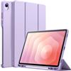 JETech Custodia per Samsung Galaxy Tab S11, Lavanda | Cover TPU morbido, Porta S Pen, Supporto Tri-fold, Auto Svegliati/Sonno