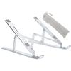 Generic Supporto per laptop pieghevole in lega di alluminio leggero portatile regolabile in altezza per laptop da 15,6 pollici supporto per computer portatile con cuscinetti in silicone antiscivolo