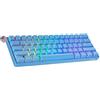 Geeky GK61 60% | Hot Swappable Tastiera da Gioco Meccanica | 61 Tasti Multi Colore RGB LED Retroilluminati per Gaming su PC/Mac | ANSI US Tastiera Americana (Blu, Mechanical Speed Silver)