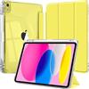 EspZanthic Custodia per iPad A16 11a/10a Generazione 2025 2022 Cover Giallo | Portapenne Bumper TPU Morbido Retro Trasparente Supporto Sottile Antiurto Antiscivolo Auto Wake Sleep Tablet Casa Scuola Case