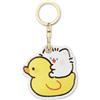 AXFEE Airtags Portachiavi in PU Pelle, Air Tag per GSP Apple-Gatto anatra | Airtag Cover per Chiavi Zaini e Animale, Portatile, Anti-graffio, Mantiene un Segnale Forte