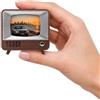 CyberShiny Mini TV retrò piccola, schermo da 2 pollici Display HD Reale TV di lavoro, TV portatile vintage piccola Televisione Supporta caricamento video personalizzato, Classici ricaricabili Televisione in