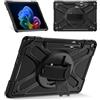 FINTIE Custodia per Microsoft Surface Pro 12 Pollici 1a Edizione (2025), Cover Antiurto e Robusta Protettiva con Supporto Girevole a 360° e Cinghia a Mano, Nero