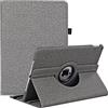 RLINGX Custodia per iPad 9a / 8a / 7a Generazione (2021 2020 2019) 10.2 Pollici - 360 Gradi di Rotante Cover Protettiva Case con Auto Sonno/Sveglia (Grey)