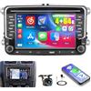 Ohradio Autoradio 2 DIN Android 15 7 per VW Golf Wireless CarPlay | 8Core 4G+64G. Compatibile con Tiguan, Caddy, Polo, Touran. Android Auto, GPS, WiFi, USB-C, AHD, Retrocamera, MIC