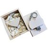 BEIJIGUANG Chiavetta USB rettangolare in legno a forma di cuore, 2.0/3.0, con scatola di legno (USB 3.0/64 GB, legno d'acero)