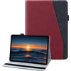 laddutoi Cover per Huawei MediaPad M5 Lite 10 (10.1) 2018, Rosso | Custodia per Huawei M5 Lite in PU Pelle, Supporto Stand, Slot per Schede, Protettiva Flip Folio Tablet Cover Case