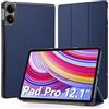 Hianjoo Custodia Compatibile per Xiaomi Redmi Pad Pro/Poco Pad 12.1'', Ultra Sottile Smart Cover in Pelle Compatibile con Xiaomi Redmi Pad Pro/Poco Pad 12.1 Pollici -Blu scuro
