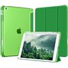MoKo Cover per iPad 9a/8a/7a Generazione 10,2 Pollici con Portapenna | Custodia per iPad 10,2 2021/2020/2019, Trifold Sottile Leggera Cover con Retro PC Rigido Traslucido, Verde Bosco