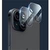 Generic Confezione da 2 protezioni per obiettivo della fotocamera per iPhone 15 e iPhone 15 Plus, accessori per obiettivo della fotocamera, in vetro temperato 9H, infrangibile, antigraffio, compatibili con le