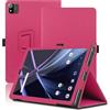 Envibe Custodia per Acer Iconia Tab A11 11 Pollici, Cover Tablet Acer Iconia Tab A11-11-A921, Copertura Protettiva Pieghevole con Supporto per Matita e Cinturino da Polso, Protezione Completa. (Rosso)