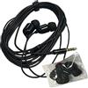 Generic Auricolari extra lunghi, cuffie antirumore da 3 metri con microfono e suono chiaro, cuffie con cavo di estensione da 3,5 mm, cuffie portatili con monitor per cavo per live streamer, trasmissione