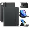 Yiernuo Custodia Compatibile con iPad Air 11 Pollici M2, iPad Air 6/5/4th Generation,iPad 10 10.9 Pollici Custodia Protettiva Girevole a 360° Supporto per iPad Pro 11 Pollici 4th/3rd/2nd/1st,Nero