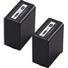 Digital Nc 2 unità ad alta capacità per Panasonic AG-VBR89G AG-VBR59 AG-VBR118G AG-BRD50 AG-B23 & AG-DVX200 AG-AC8 AG-AC90A AG-DVC30 AG-HPX250 AG-HPX255 AG-HVX201 AH J-PX230 AJ-PX270, AJ-PX298, AJ-PG50, HC-MDH2