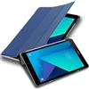 Cadorabo Custodia Tablet per Samsung Galaxy Tab S3 (9.7 Zoll) SM-T820N / T825N in BLU SCURO JERSEY - Copertura Protettiva Molto Sottile di Similpelle in Stile Libro CON Auto Wake Up e Funzione Stand