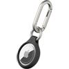 RhinoShield Protective Case for AirTag - Black | All Round Protection, Keychain Ring & Carabiner for Keys, Backpack, Luggage, Wallet