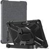 Junfire Custodia per Microsoft Surface Pro 12 2025, antiurto, robusta, protettiva Surface Pro 12, custodia con cavalletto girevole a 360°, cinghia da polso, portapenne, compatibile con tastiera con