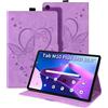 Auslbin Custodia per Lenovo Tab M10 Plus 3rd Gen 10.6 Pollici 2022 Cover e Tasca Libro e Motivo a Farfalla di Multi-Angoli Compatibile con per M10 Plus 3a Generazione,Viola